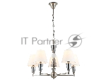Люстра Ambrella light LH75253/5 SN/FR сатин никель/белый матовый E14*5 max 40W D700*510