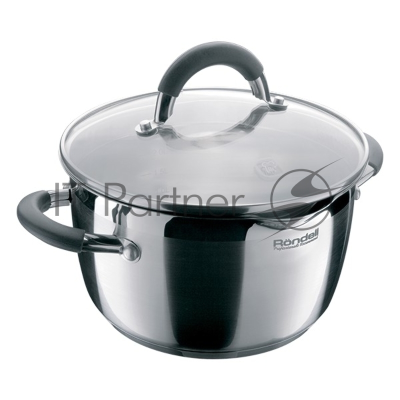 Кастрюля RONDELL RDS-025 Flaммe 5,7л RONDELL Кастрюля RDS-025 с/кр 24 см 5.7 л Flaммe. Диаметр 24см. Объем 5.7 л. Высококачественная пищевая сталь 18/10. Толщина стенок 0.6 мм. Тройное вштампованное, а затем вплавленное дно 5.0 мм. Комбинированная (зеркальная + матированная) обработка внешней поверхности. Отметки литража на внутренней поверхности посуды. Эргономичные крышка из термостойкого стекла со специальным ободком для удобного слива жидкости (2 диаметра отверстий). Ненагревающиеся ручки из нержавеющей стали с вставками из силикона. Надежное клепочное крепление. Плавный переход от дна к стенкам. Подарочная упаковка с ручкой. Буклет с рецептами. Подходит для всех видов плит и посудомоечной машины.