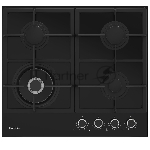 Газовая варочная поверхность Hotpoint HGS 62F/BK, 4 конфорки, закаленное стекло, 9500 Вт