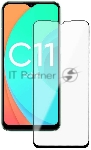 Защитное стекло для экрана Deppa черный для Realme C11 1шт. (62687), вид 2