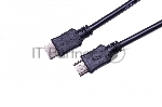 Кабель HDMI C-HM-HM-1.8M Wize, 1.8 м, v.2.0, 19M/19M, позол.разъемы, экран, черный, пакет
