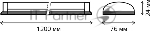 Светильник светодиодный Gauss IP40 1200x76x24мм 36W 3200lm 4000K WLF-2 сталь