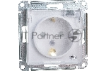 Механизм розетки 1-м СП AtlasDesign AQUA с заземл. защ. шторки с защ. крышкой 16А IP44 белый, SchE ATN440146