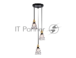 Светильник Ambrella light LH58112/3 BK/LW/SM черный/светлое дерево/дымчатый E14*3 max 40W D270*1200