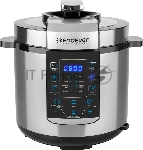 Мультиварка-скороварка Endever Vita-134 стальной, 6.0 л, 1200 Вт, сенсор, 14 программ