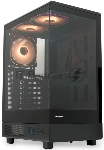 Компьютерный корпус HSPD F510, Panoramic Mid Tower, черный, TG, 0.5 SPCC, 3x120мм ARGb ATX, mATX, mITX 180/280/160мм 1x2.5", 1x3.5", 7xPCI 2xUSB-A 3.0 356x218x467мм