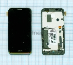 Дисплей для Asus PadFone 2 A68, черный с рамкой
