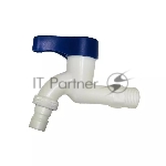 Кран водоразборный 3/4 , из высокопрочного пластика PL3KR-3/4 - БЕЛЫЙ