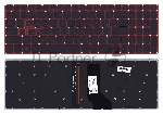 Клавиатура для ноутбука Acer Aspire VN7-593G черная с красной подсветкой