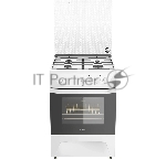 Плита газовая Darina 1D GM141 007 W белый, конфорок 4 шт, духовка 50 л, 60 см x 85 см x 60 см