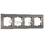 Рамка на 4 поста Slab (бронза софт) W0042963