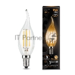Лампа светодиодная Filament Свеча на ветру E14 9Вт 2700К Gauss 104801109