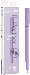 Ручка гелевая Deli Nusign NS552VIOLET фиолетовый, d=0.5мм, черные чернила, автоматическая