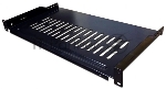 Полка стационарная для приборов Lanmaster TWT-CB-SFBF150-1U/18 1U нагр.:18кг. 19" черный (упак.:1шт)