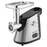 Мясорубка электрическая DELTA LUX DE-600M черный, 3000 Вт, 2.5 кг/мин, реверс, защита от перегрузки, насадки - 6