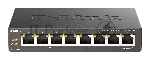 Коммутатор D-Link DGS-1008P/F3A, 8×1 Гбит/с, неуправляемый