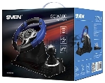 Руль черный SVEN GC-W600 (виброотдача, педали, джойстик, 12 кн., USB), вид 9