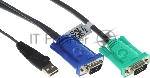 Шнур, мон+клав+мышь USB ATEN, SPHD15=>HD DB15+USB A-Тип, Male-2xMale, 8+4 проводов, опрессованный, 3 метр., черный, (2L-5203U), вид 7