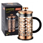 Френч-пресс MALLONY BRONZO стеклянный, 350 мл, в корп из нерж ст. 950153