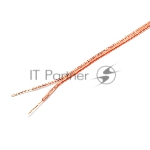 Акустический кабель Cablexpert CC-TC2x0,75-100M, прозрачный, 100 м, на катушке