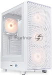 Компьютерный корпус HSPD M510, Mesh Mid Tower, белый, TG, 0.5 SPCC, 4x120мм ARGb ATX, mATX, mITX 180/280/160мм 1x2.5", 1x3.5", 7xPCI 2xUSB-A 3.0 517x277x418мм