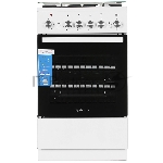 Плита комбинированная De Luxe 5040.40ГЭ (КР) ЧР белый, конфорок 4 шт, духовка 43 л, 50 см x 85 см x 50 см