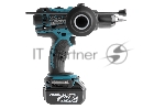Дрель-шуруповерт Makita DHP458RFE, 18 В, 3 Ач, 91 Нм, щеточный, ударный, вид 2