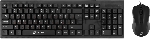 Комплект клавиатура+мышь Oklick 620M проводной, USB, 1200 DPI, чёрный