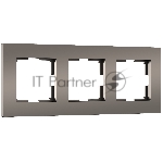 Рамка на 3 поста Slab (бронза софт) W0032963