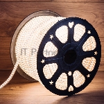 Лента LED 220 В, 6.5x15 мм, IP67, SMD 3014, 240 LED/m, цвет свечения теплый белый, 100 м