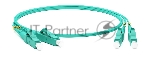Коммутационный шнур оптический Hyperline, Duplex LC/LC, OM3 50/125, LSZH, 20м, d= 2мм, голубой хвостовик, голубой