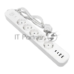 Удлинитель EKF UBA-LUX-515-TC 5х1.5 м IP20 2USB 2.4А+2type-C LUX 1.5 кв.мм