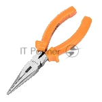 Длинногубцы Sparta Classic, 160 мм, прямые шлифованные, пластмассовые рукоятки