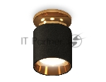 Светильник Ambrella Light XS6302161 SBK/PYG черный песок/золото желтое полированное MR16 GU5.3 (N6905, C6302, N6113)