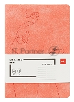 Блокнот Deli EN126LORANGE A5 210х143 мм, искусственная кожа, 96 л, линейка, мягкая обложка, оранжевый, вид 7