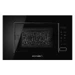 Встраиваемая микроволновая печь Kuppersberg HMW 620 B, объем 20 л, мощность 700 Вт, поворотный стол, High-Tech, 9 автоматических программ, гриль, сенсорное управление, черный