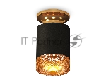 Светильник Ambrella Light XS6302162 SBK/PYG/CF черный песок/золото желтое полированное/кофе MR16 GU5.3 (N6905, C6302, N6154)