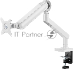 Кронштейн для мониторов Ultramounts UM719W белый 17"-35" макс.10.5кг крепление к столешнице поворот и наклон