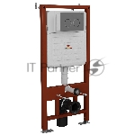 Инсталляция усиленная BAU IDEAL, клавиша BAU Round Gun gray, серый металлик