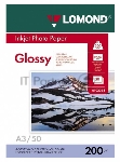 Бумага Lomond 0102024 A3/200г/м2/50л./белый глянцевое для струйной печати