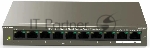 Коммутатор IP-COM F1110P-8-102W, 8×100 Мбит/с PoE + 2×1 Гбит/с, неуправляемый
