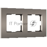 Рамка на 2 поста Slab (бронза софт) W0022963