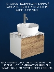 Комплект для ванной, 4 предмета (Тумба подвесная Bau Blackwood 60 + Раковина BAU 51х41, с отв. под см-ль, Смеситель Dream, нерж. сталь, выпуск)