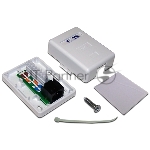 Настенная розетка, 1 порт RJ-45 категории 6, UTP, белая