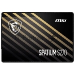 Накопитель SSD MSI SPATIUM S270, 240Gb, 2.5", SATA III, R/W 500/400