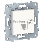Механизм розетки телефонная UNICA NEW RJ11 одиноч. 4 контакта бел. SchE NU549218