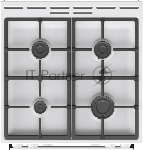 Плита комбинированная Gorenje GK6A40WFFM белый, конфорок 4 шт, духовка 71 л, 60 см x 85 см x 60 см, вид 20
