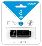 Флешка USB Smartbuy Quartz black (SB8GBQZ-K), 8Gb, USB 2.0, R/W 15/5, черный