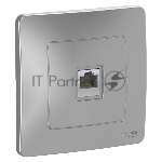 Розетка компьютерная RJ45, кат.5E, алюминий С/У