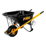 Тачка строительная, усиленная, объем 140 л, 230 кг, колесо 15х6.00-6 Denzel